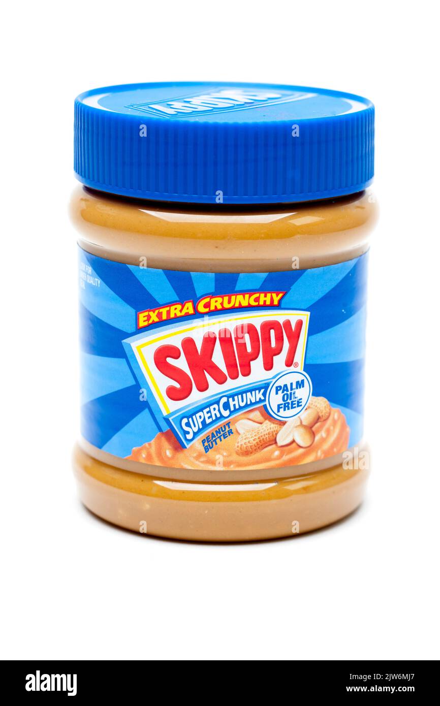 Skippy Extra Crunchy Super Crunch burro di arachidi Foto Stock