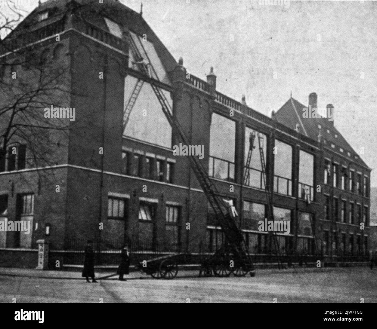 Vista della parete laterale dell'edificio per anatomia patologica sulla Pasteurstraat dell'Ospedale Generale (Catharijnesingel 15) a Utrecht. Foto Stock