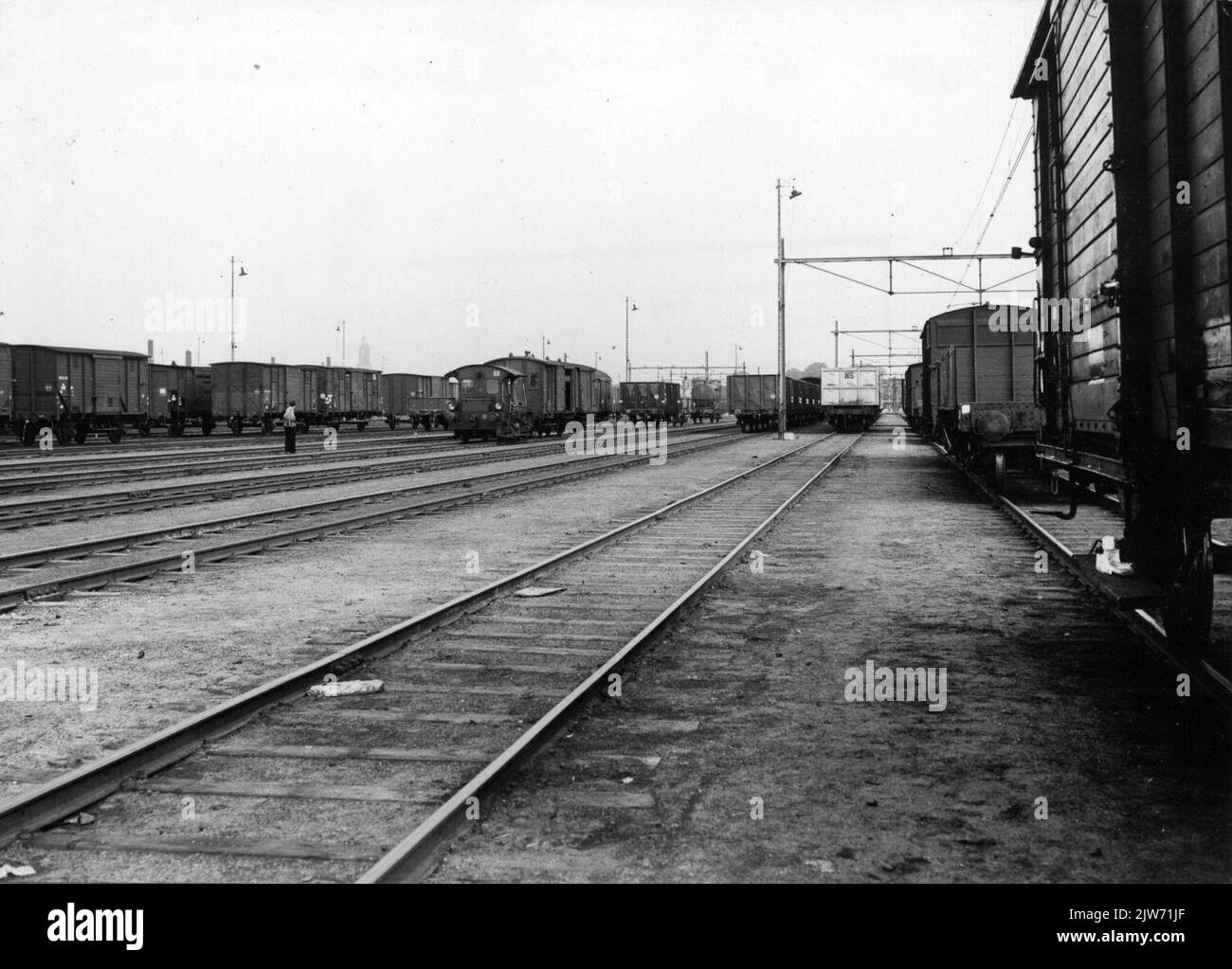 Vista del parco di shunting del N.S. in Amersfoort da ovest. Foto Stock
