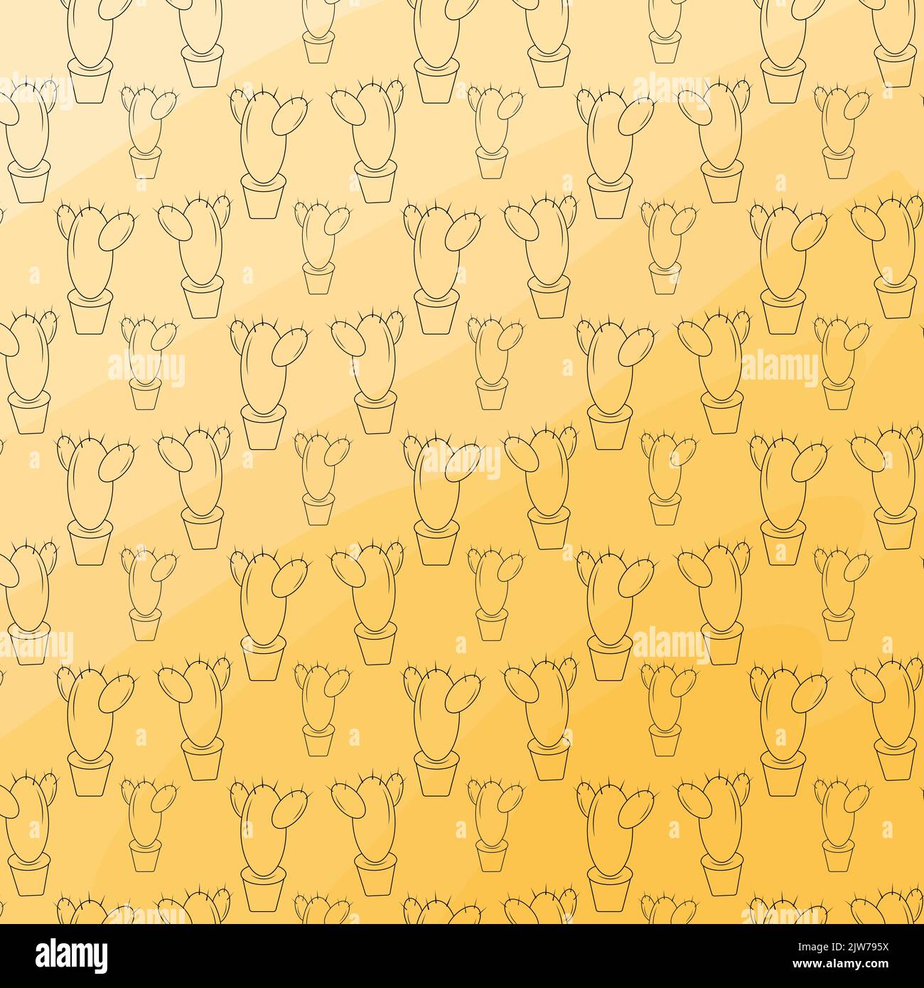 Motivo senza interruzioni con cactus di disegno. Texture di ripetizione vettoriale. Sfondo astratto. Trama. Design di stampa alla moda. Modello per carta da imballaggio, poster, cartoline, cartoline, cartellini, prezzi, banner Illustrazione Vettoriale