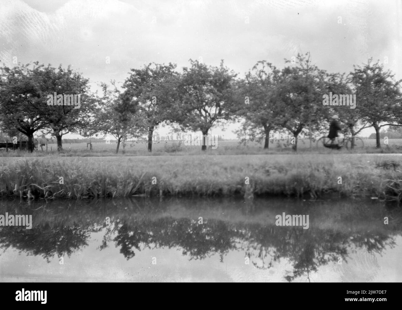 Vista sulle rive del Vecht, vicino Vreeland. Foto Stock