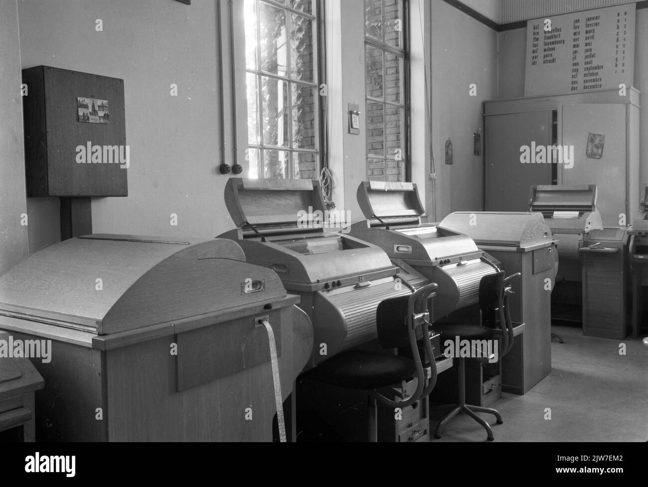 Immagine di un telex nell'edificio principale III (HGB III, Moreelsepark) del N.S. di Utrecht. Foto Stock Immagine di un telex nell'edificio principale III (HGB III, Moreelsepark) del N.S. di Utrecht. Foto Stock