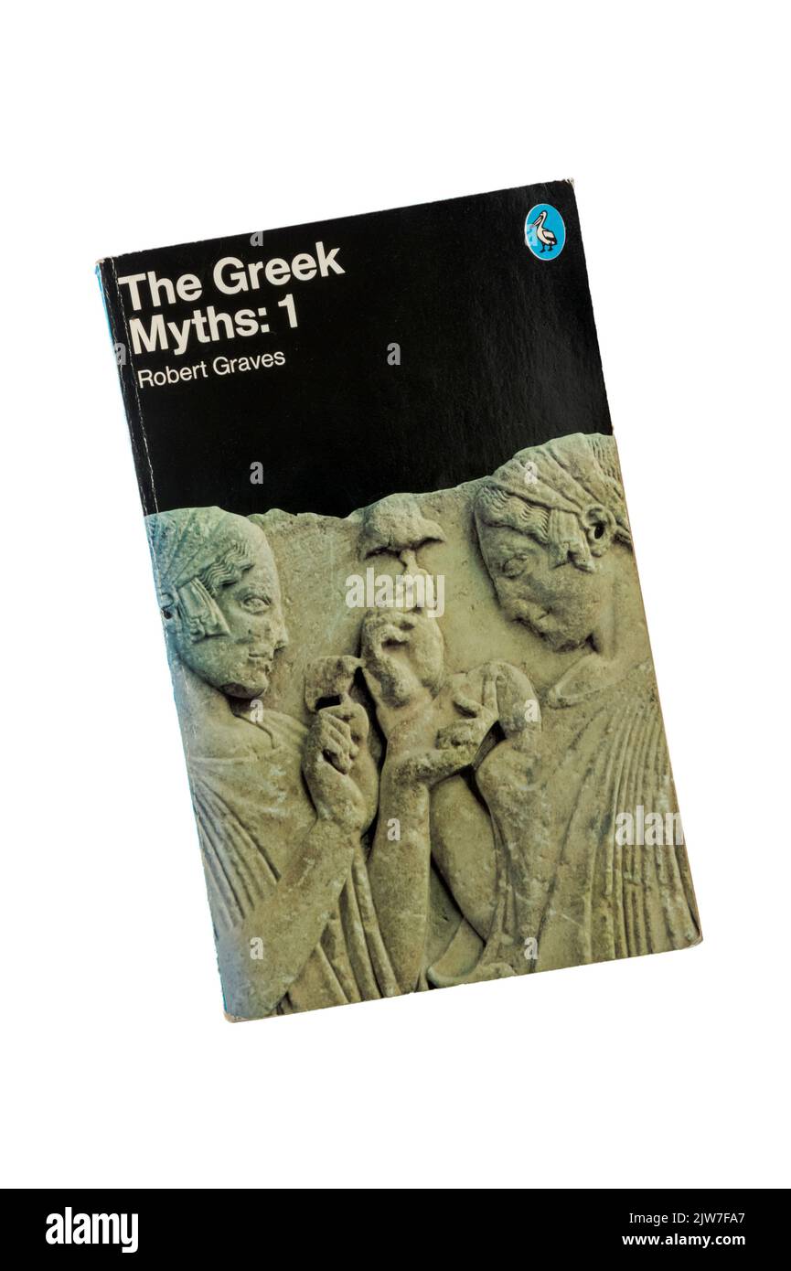 Una copia cartacea dell'edizione pellicana dei Miti greci: 1 di Robert Graves. Pubblicato per la prima volta nel 1955. Foto Stock
