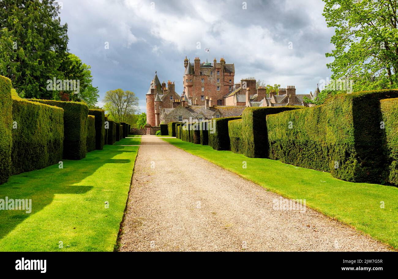 Castello di Glamis in scozia, Regno Unito Foto Stock