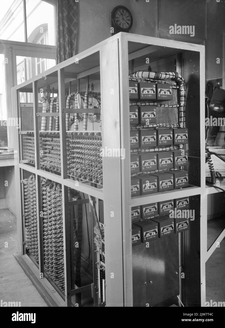 Immagine di una scatola relè per la sicurezza Elekrian nella stazione N.S. Horst-Sevenum di Hegelsom. Foto Stock