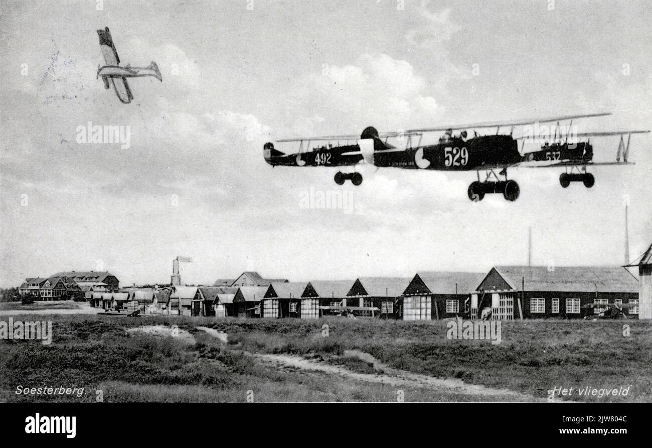 Vista della base aerea di Soesterberg a Soesterberg (comune di Soest). Foto Stock