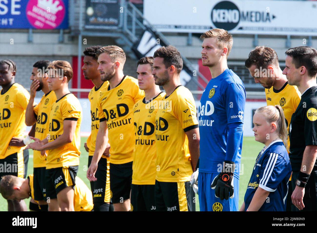 MAASTRICHT, PAESI BASSI - SETTEMBRE 4: Roda JC giocatori durante la partita olandese di Keukenkampioendivisie tra MVV e Roda JC allo Stadion de Geusselt il 4 Settembre 2022 a Maastricht, Paesi Bassi (Foto di Frank Kerbusch/Orange Pictures) Foto Stock