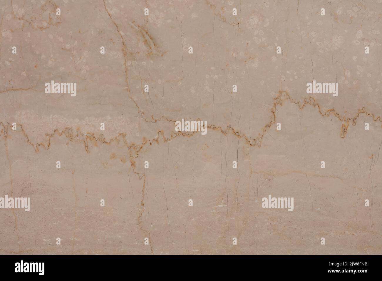 Fondo in marmo Botticino Classico Extra, texture naturale per interni. Foto Stock