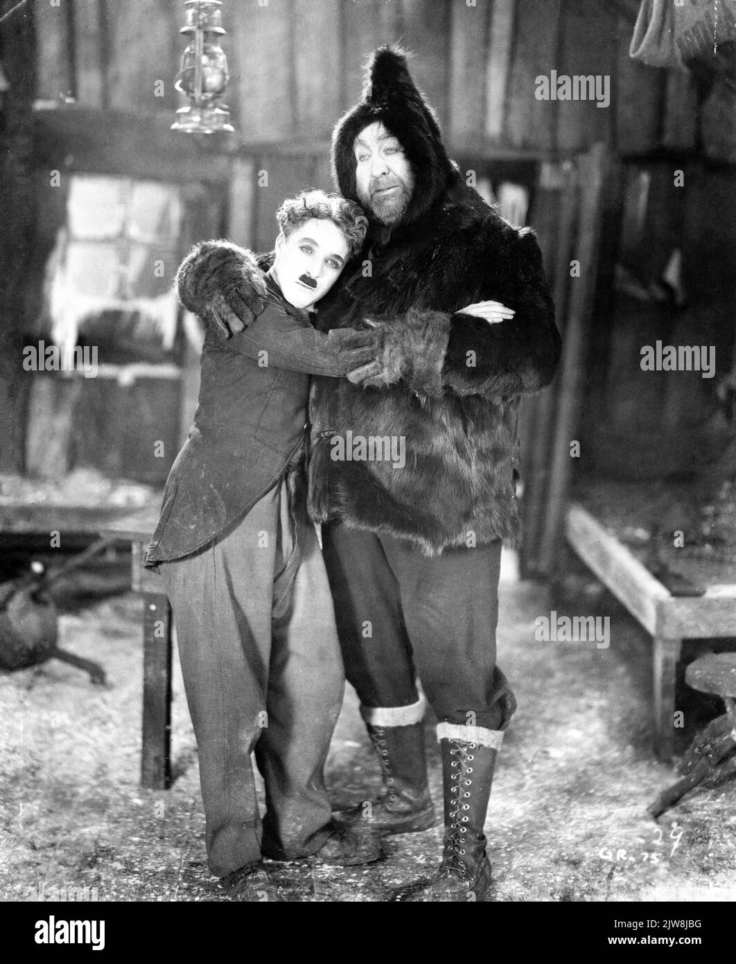 CHARLIE CHAPLIN e MACK SWAIN in THE GOLD RUSH 1925 regista / scrittore CHARLES CHAPLIN Charles Chaplin Productions / Artisti Uniti Foto Stock