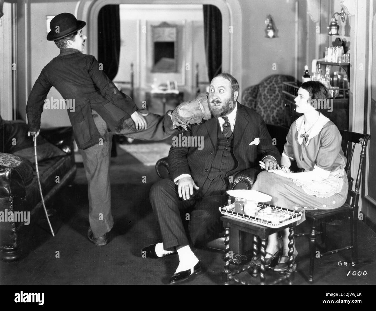 CHARLIE CHAPLIN MACK SWAIN e BARBARA PIERCE in ORO RUSH 1925 regista / scrittore CHARLES CHAPLIN Charles Chaplin Productions / Artisti Uniti Foto Stock