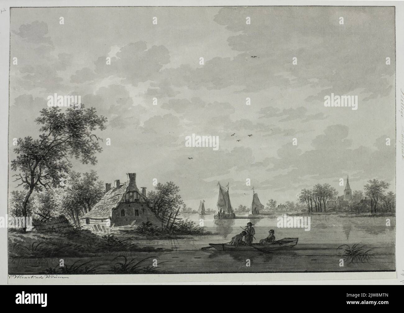 't Dorp Langerak sul Lek. Foto Stock