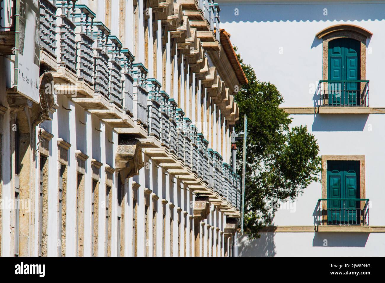 Palazzo Imperiale nel centro di Rio de Janeiro, Brasile - 28 ottobre 2022: Dettagli del Palazzo Imperiale nel centro di Rio de Janeiro. Foto Stock