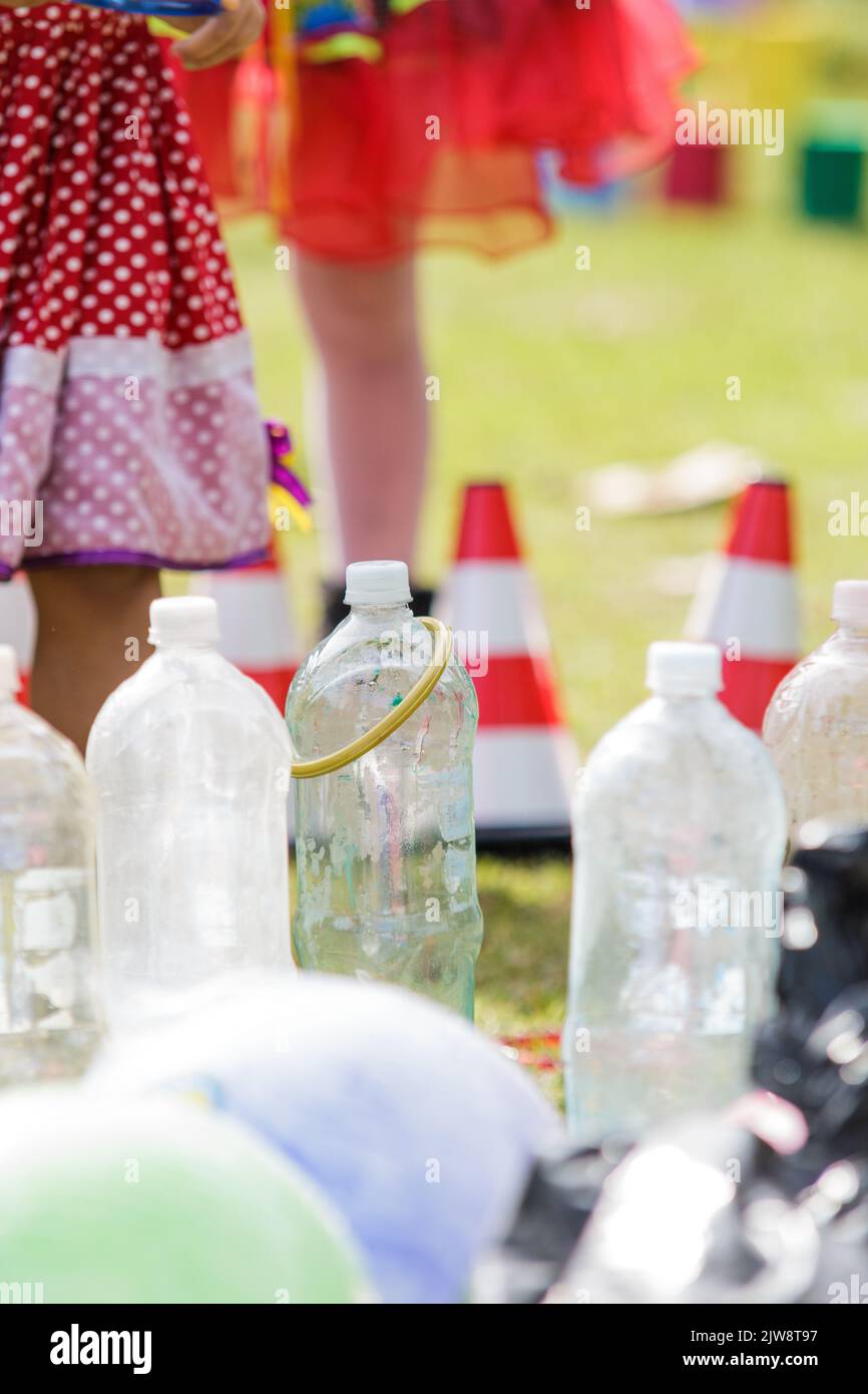 Decorazioni per feste in junina all'aperto a Rio de Janeiro. Foto Stock