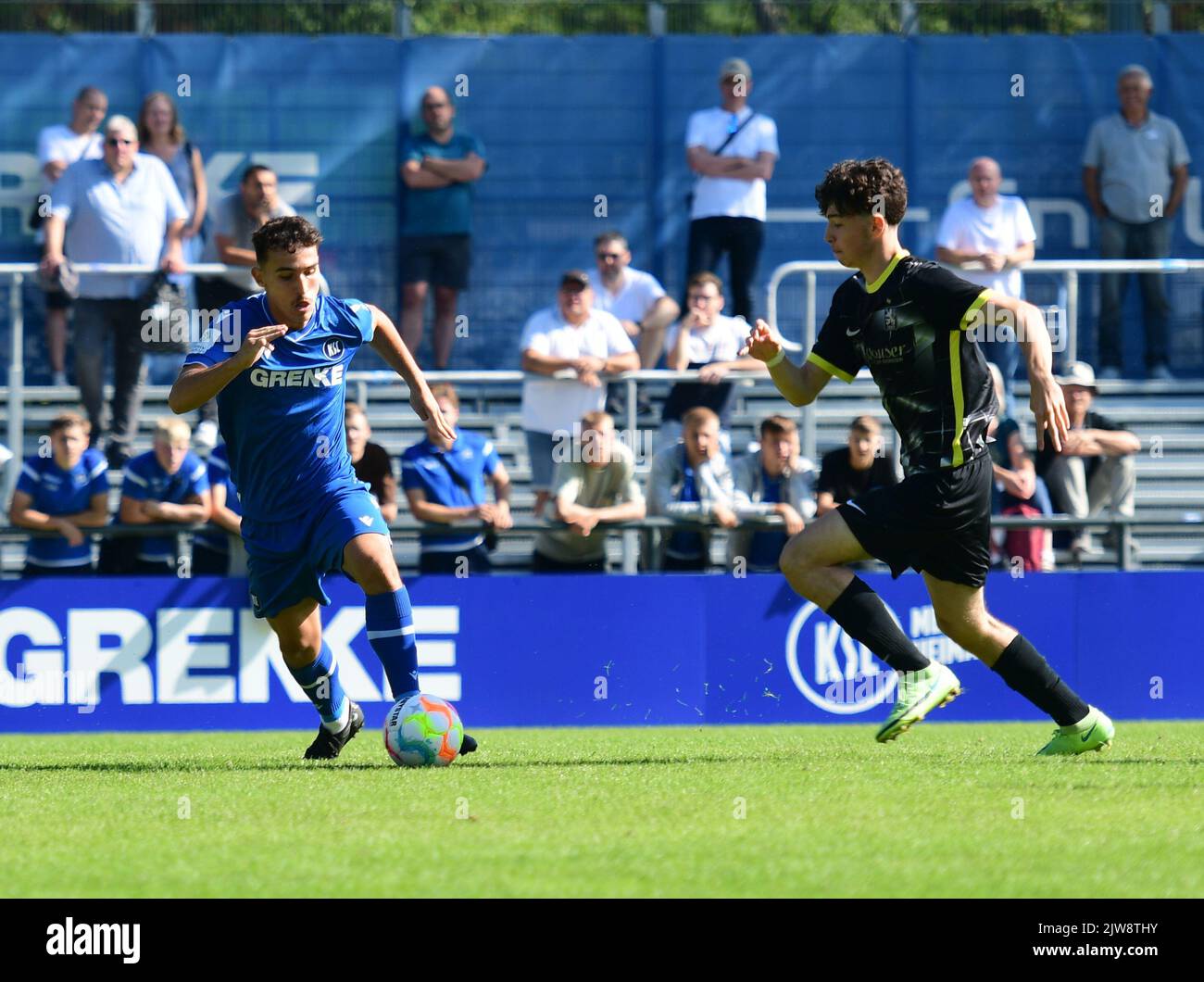 KSC Youth League U19 Bundesliga vince contro il 1860 München A-Junioren Foto Stock