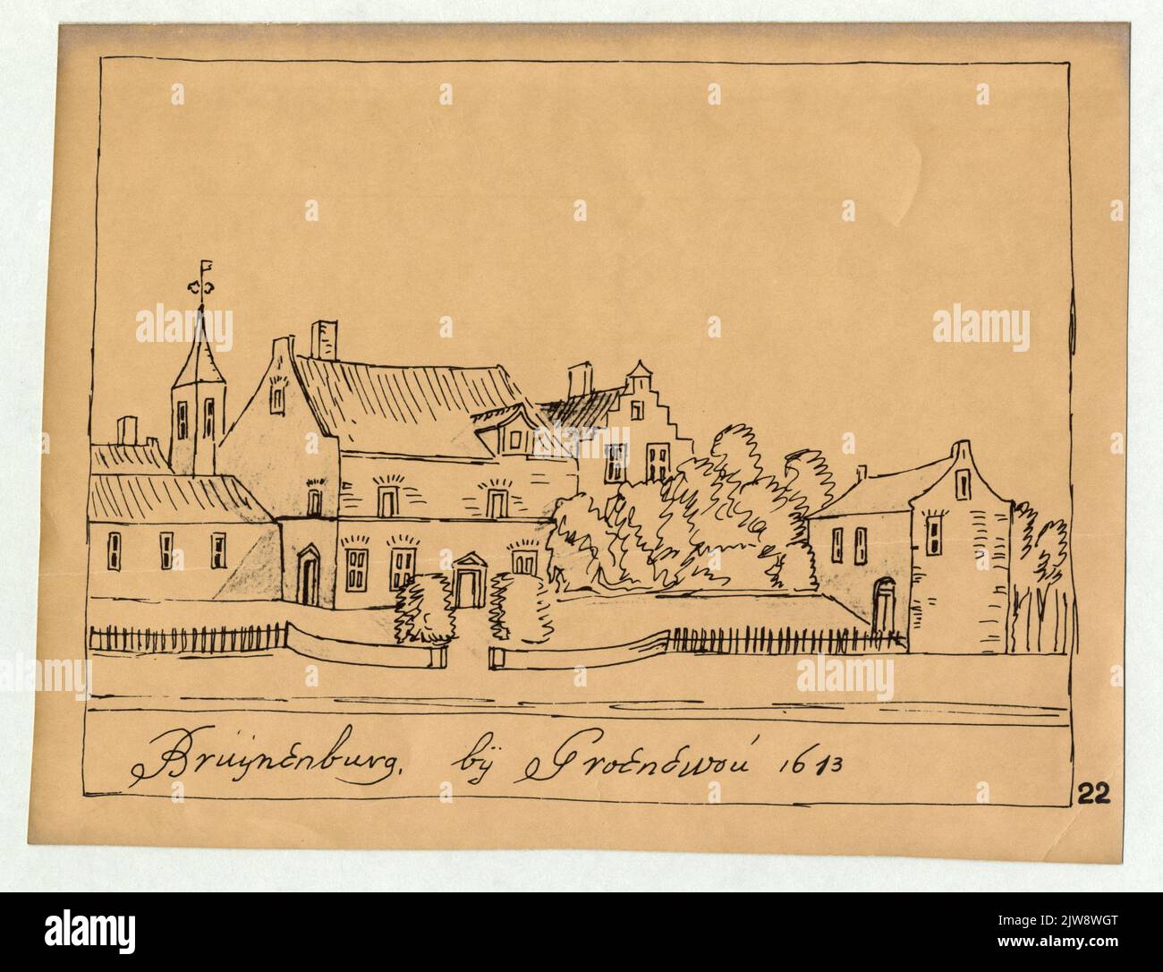 Bruijnenburg. A Groenewou 1613 Foto Stock