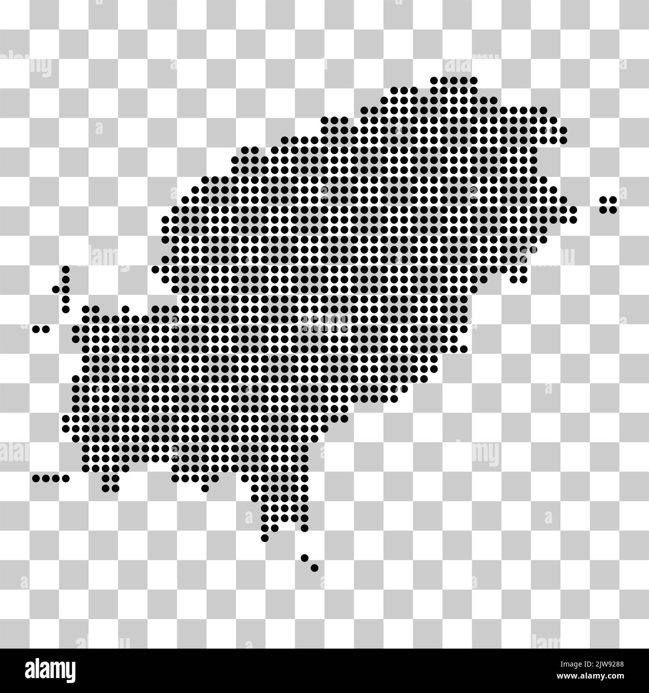 Ibiza alto dettaglio mappa isola, spagna regione segno piatto, web design vettore illustrazione . Illustrazione Vettoriale