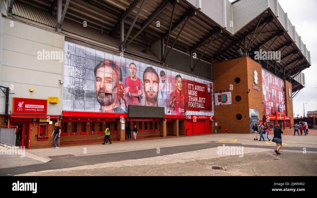 Cabine biglietti all'Anfield Stadium FC Liverpool - LIVERPOOL, Regno Unito - 16 AGOSTO 2022 Foto Stock