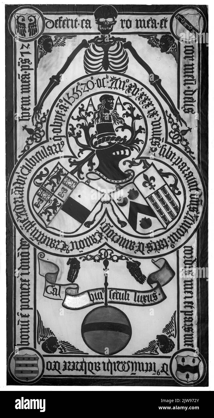 Interno del Domkerk (Domplein) a Utrecht: Grafzerk di Domkanunnik Antonius Taets van Amerongen, nella cappella di Veen. Foto Stock