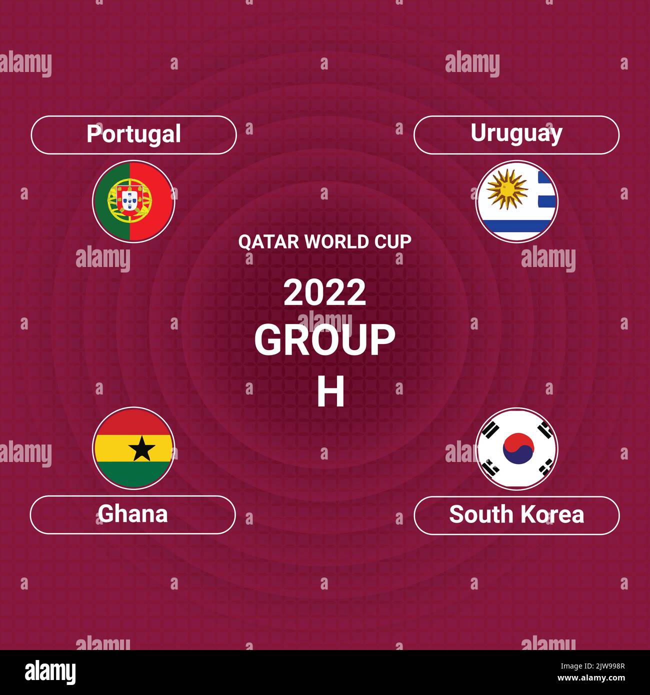 world football 2022 group una partita di campionato mondiale di calcio Illustrazione Vettoriale