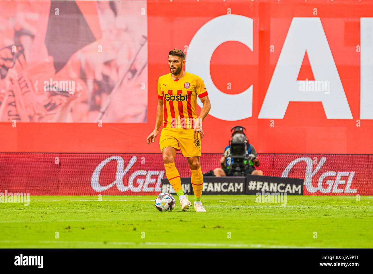 MALLORCA, SPAGNA - 3 SETTEMBRE: David Lopez di Girona CF tra RCD Mallorca e Girona CF di la Liga Santander il 3 settembre 2022 presso Visit Mallorca Stadium Son Moix a Mallorca, Spagna. (Foto di Samuel Carreño/ PX Images) Foto Stock