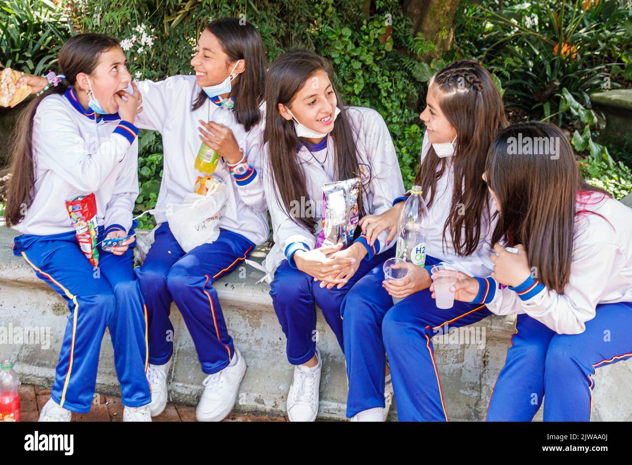 Bogota Colombia,Engativa Calle 63 Jardin Botanico de Bogota Jose Celestino Mutis,teenager adolescenti adolescenti adolescenti giovani adolescenti giovani adolescenti,colombiano col Foto Stock