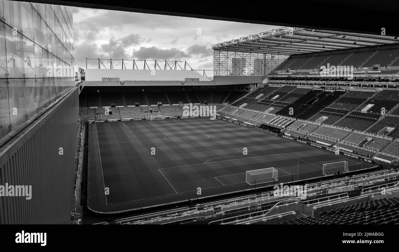 NEWCASTLE UPON TYNE, INGHILTERRA - 03 SETTEMBRE: Una visione generale dello stadio prima della partita della Premier League tra Newcastle United e Crystal Pal Foto Stock