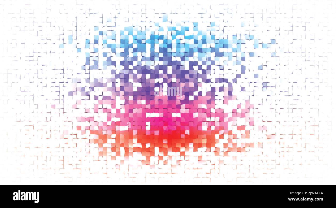 Sfondo piastrellato astratto. Texture mosaico. Motivo grafico vettoriale multicolore. Colori CMYK Illustrazione Vettoriale