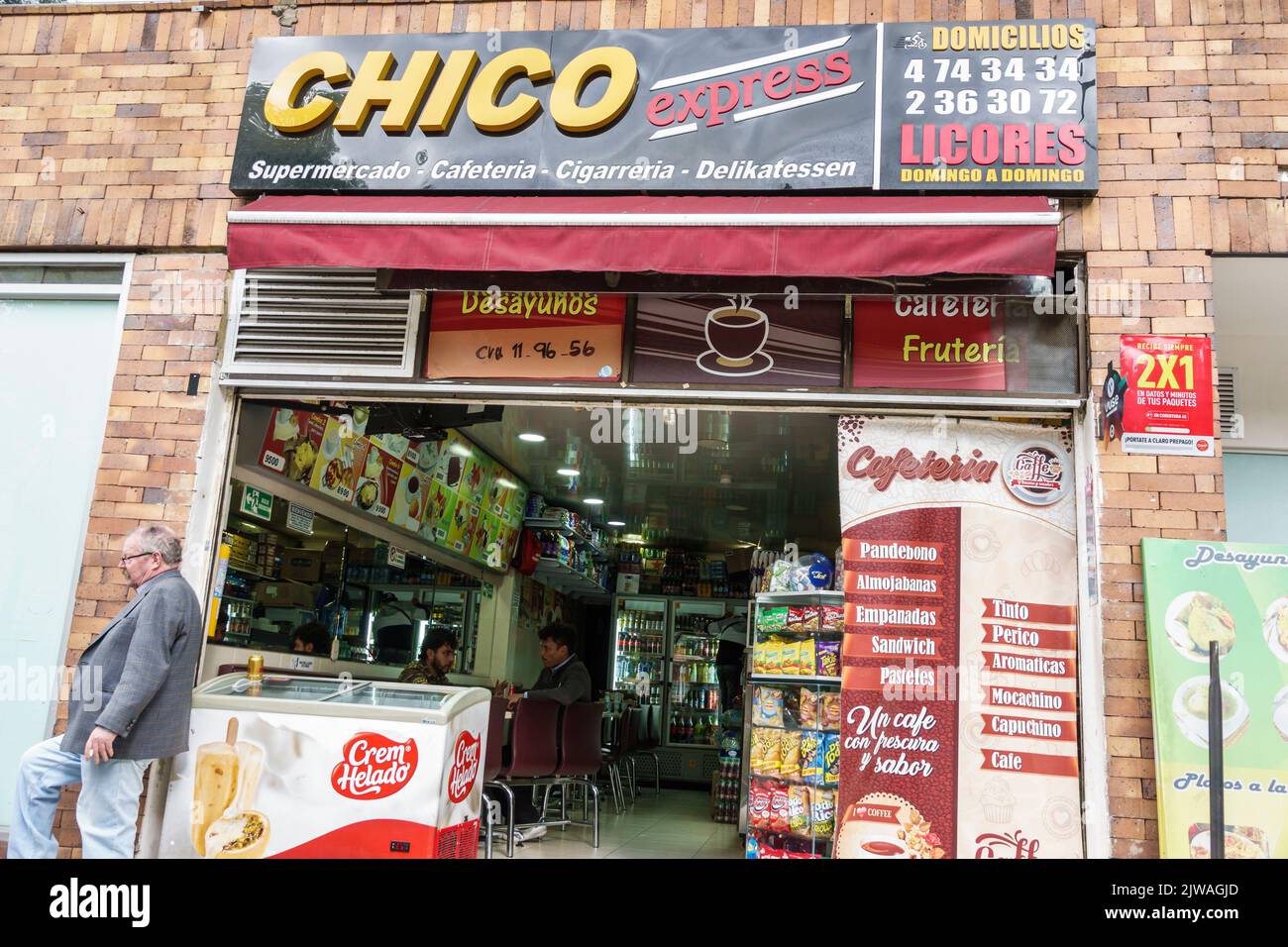 Bogota Colombia, El Chico Carrera 11, negozi business business negozi mercato mercati vendita vendita shopping, ristorante Restauraura Foto Stock