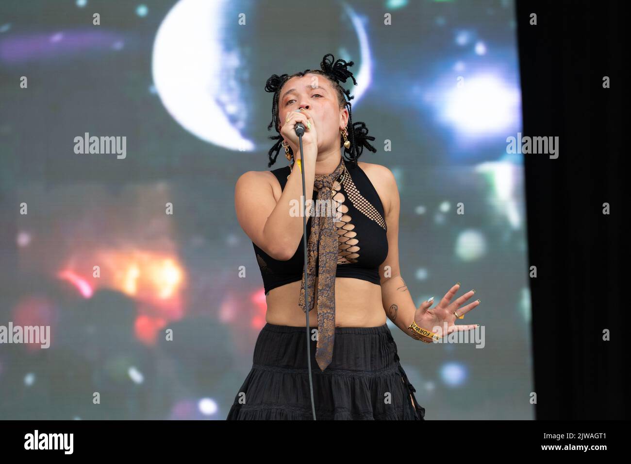 Bristol, Regno Unito. 4th Set, 2022. Connie Costanza si esibisce il giorno 2 al Forward Festival, Clifton Downs Park, Bristol 2022. Credit: Gary Stafford/Alamy Live News Foto Stock