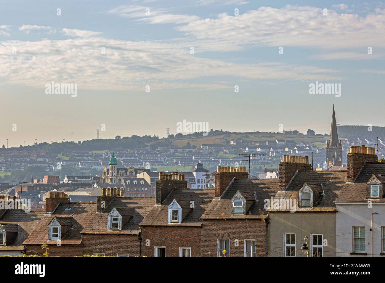 Londonderry, Derry, Irlanda del Nord, skyline Foto Stock