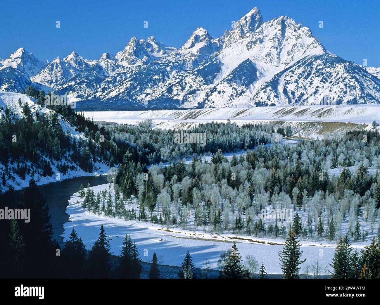 Grand Teton National Park in inverno Foto Stock