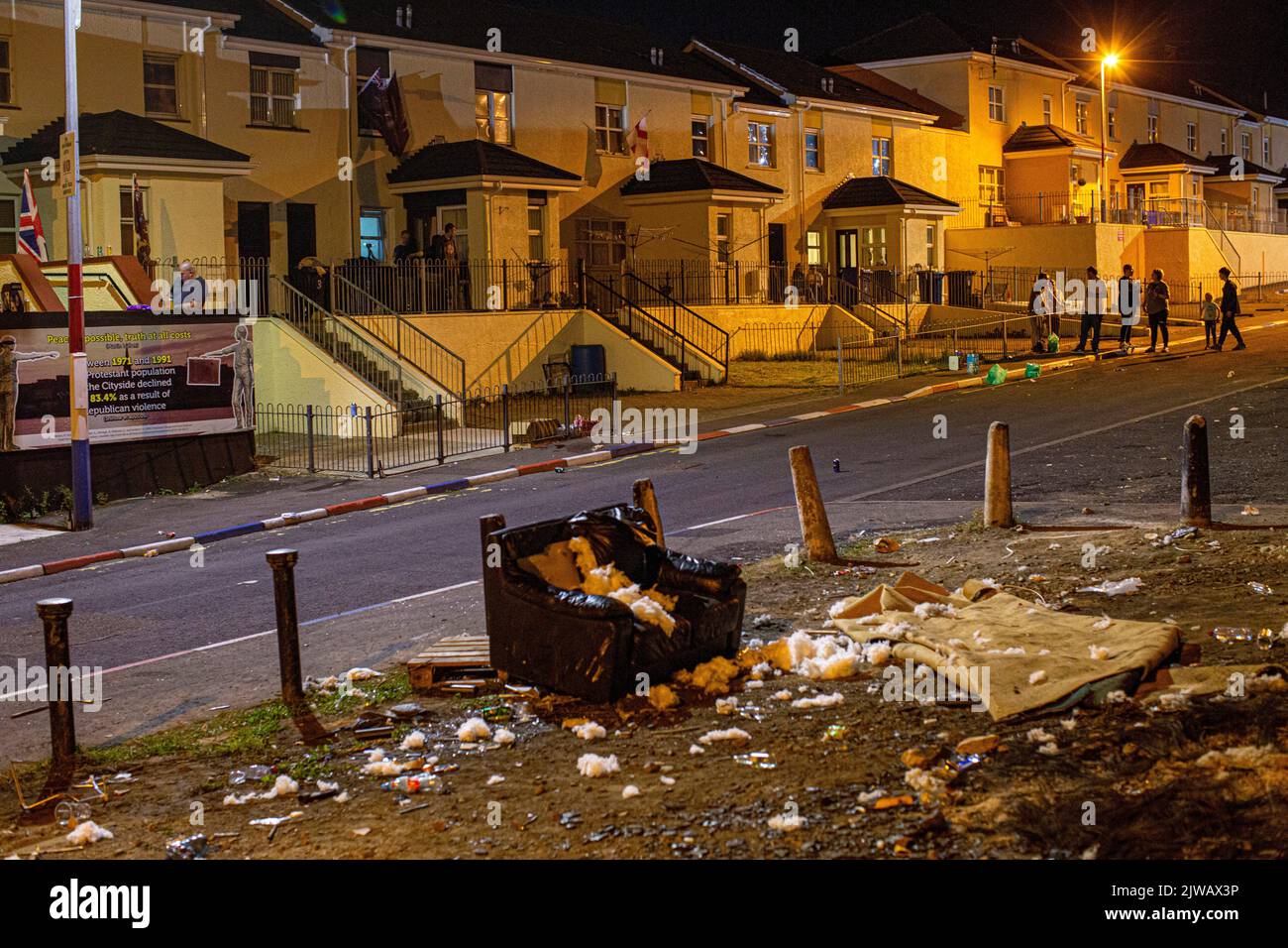 Lealista nella tenuta protestante della fontana, Derry, Londonderry, Irlanda del Nord © Horst A. Friedrichs Foto Stock