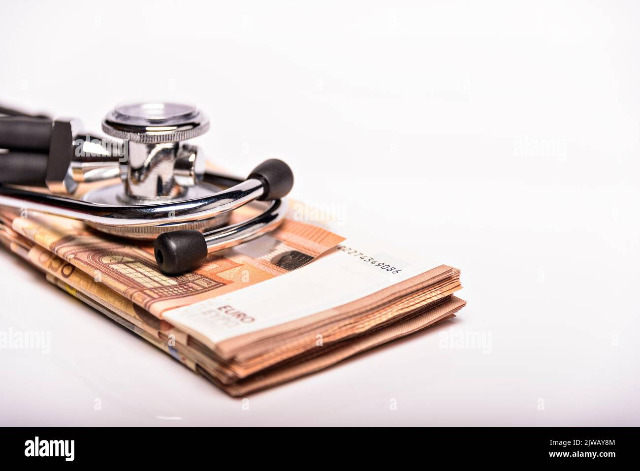 Concetto privato di affari di medicina. Pagamento per servizi medici. Foto Stock