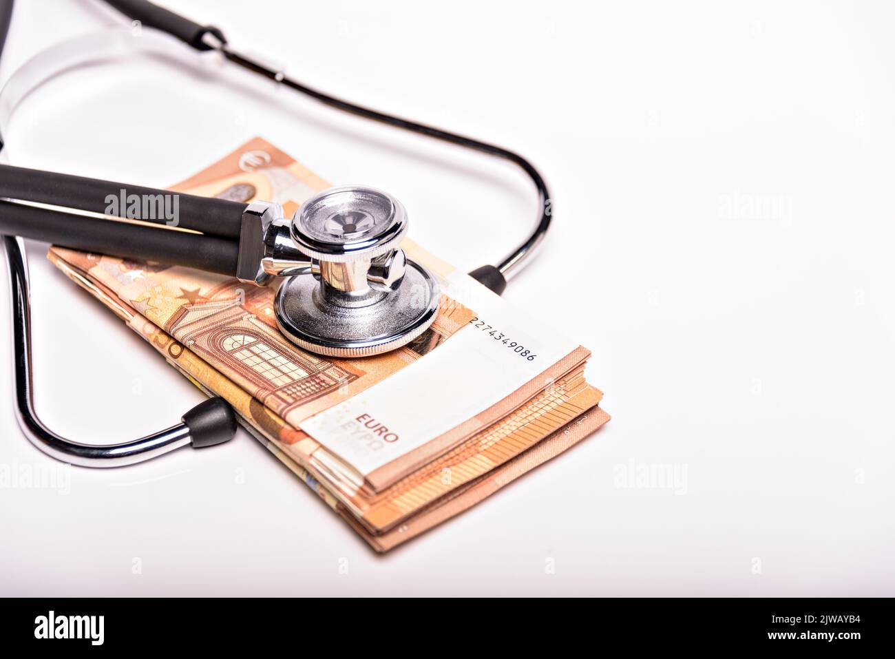 Concetto privato di affari di medicina. Pagamento per servizi medici. Foto Stock