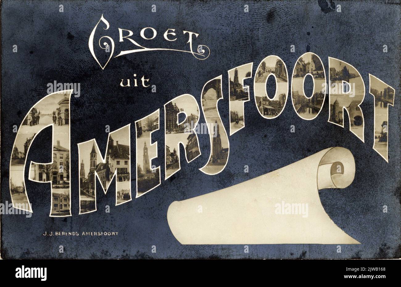 Collage di volti in Amersfoort.n.b. Scheda fantasia con foto di piccolo formato. Foto Stock