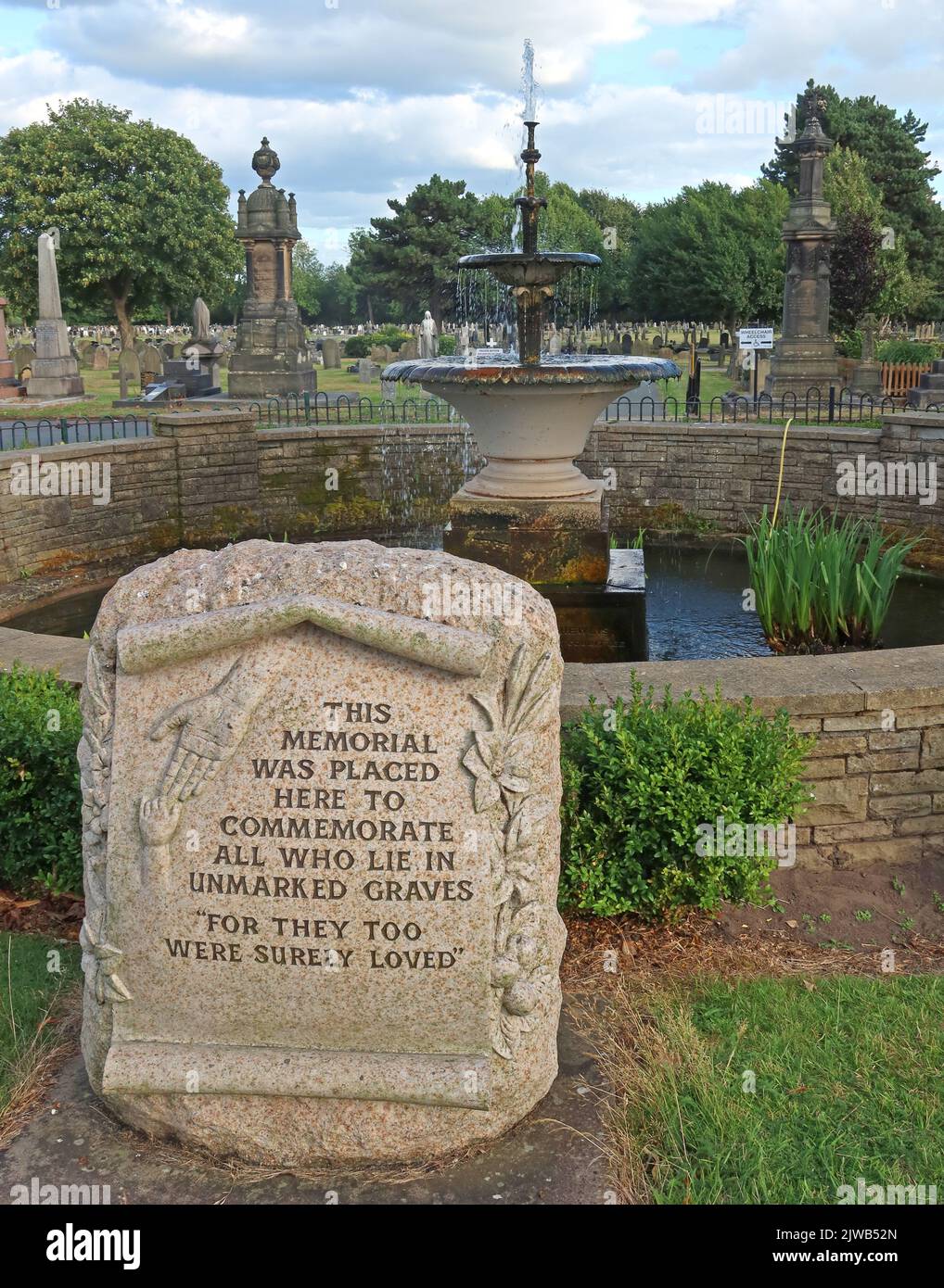 Warrington Cemetery, Manchester Rd, Warrington, Cheshire, Inghilterra, REGNO UNITO, WA1 3BG Foto Stock
