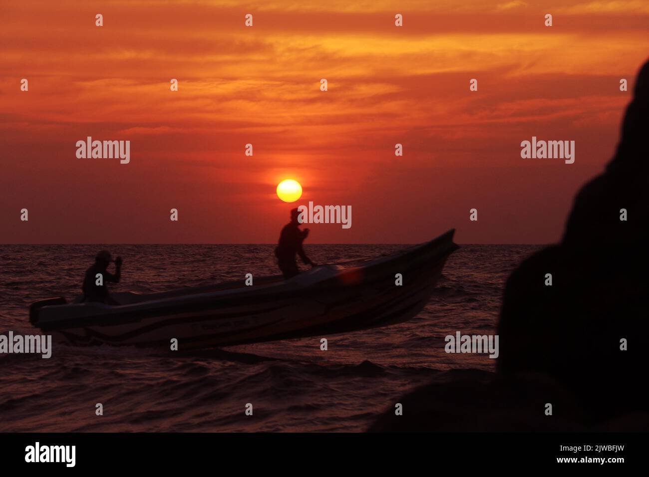 Splendidi tramonti la sera in Sri Lanka Foto Stock