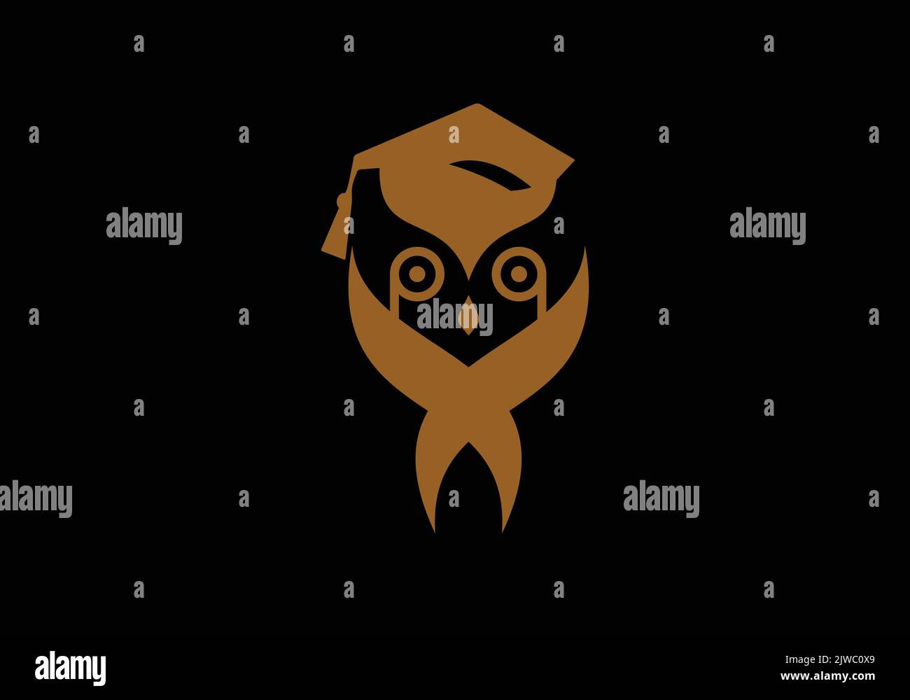 MODELLO di design per logo didattico intelligente WOL Graduated Smart Logo X Design Illustrazione Vettoriale