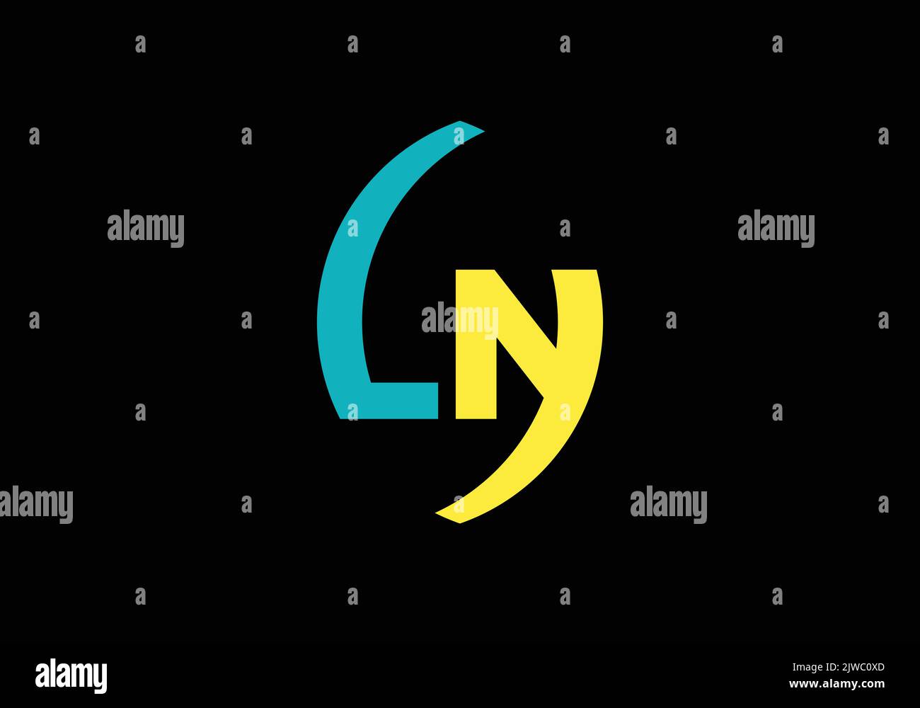 LN Preventivo iniziale Monogramma lettera ln Logo Design modello vettoriale l n Letter Logo Design Illustrazione Vettoriale