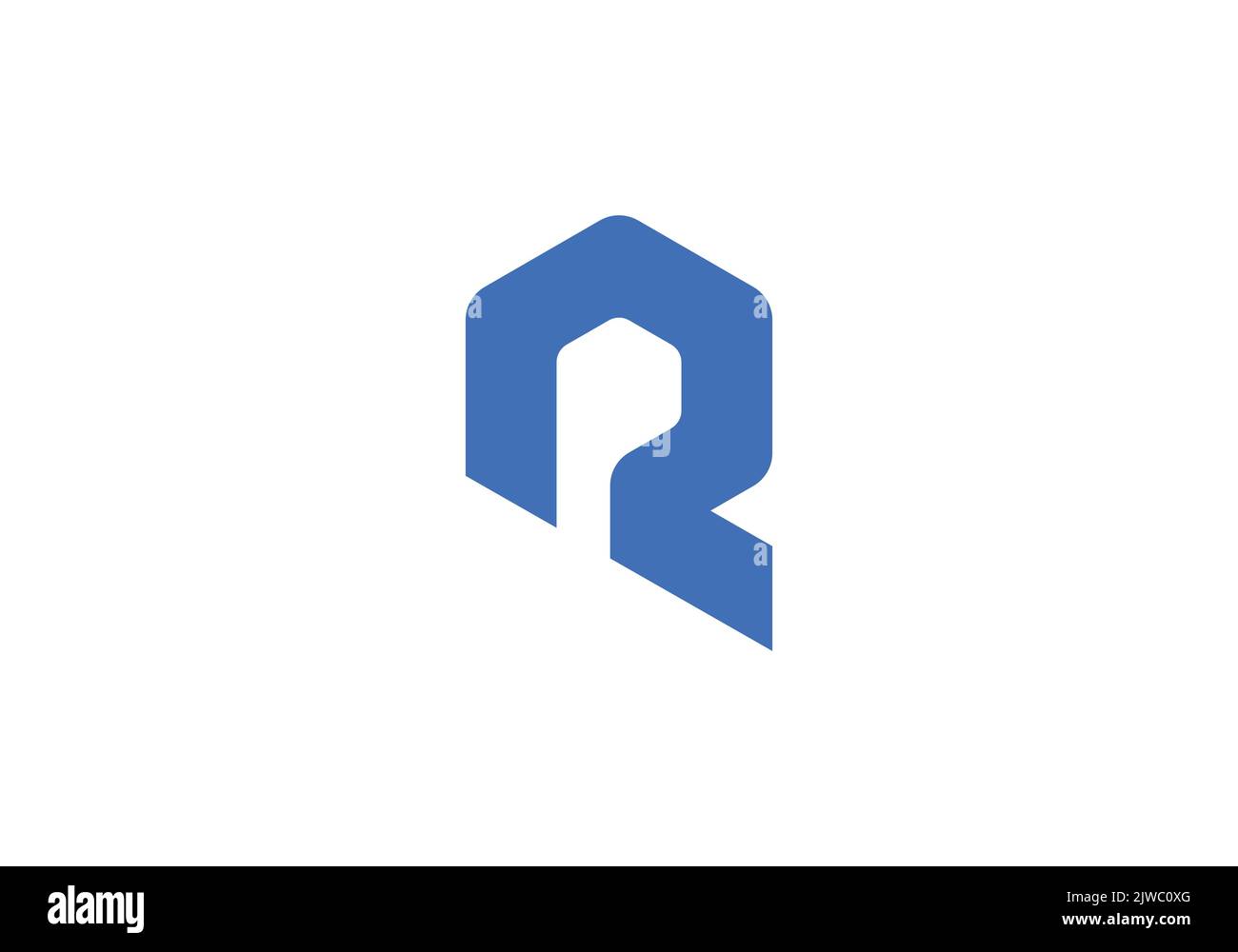 R Monogramma iniziale lettera r Logo Design modello vettoriale R lettera Logo Design Real Estate costruzione realty grassetto Illustrazione Vettoriale