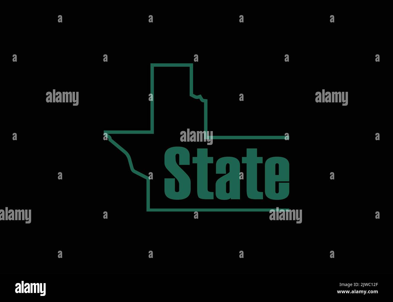 State Texas USA Logo Design delineare Texas Mappa icona modello di disegno Illustrazione Vettoriale