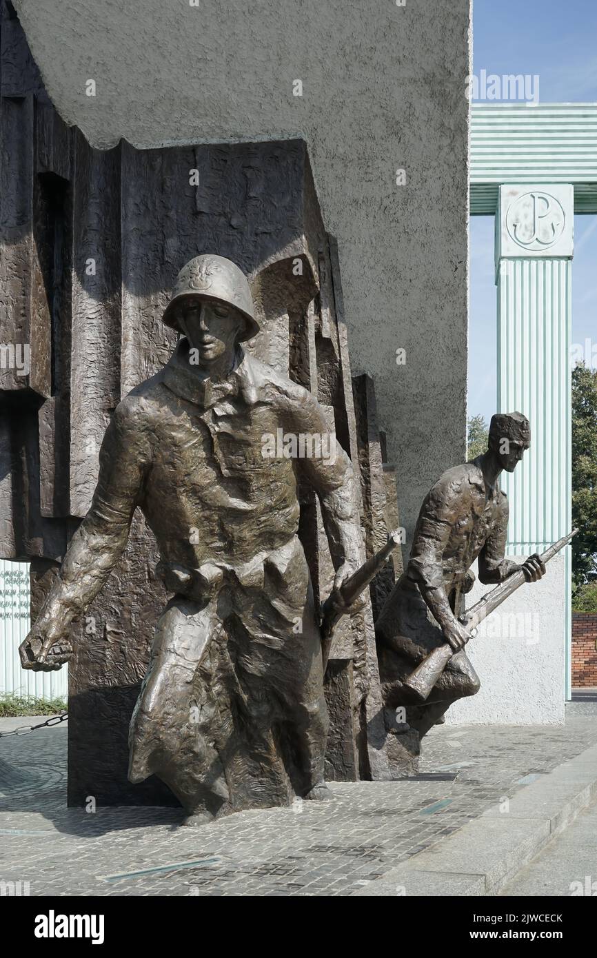 Varsavia, Polonia - 17 settembre 2014 : memoria degli insorti ai combattenti polacchi della rivolta di Varsavia a Varsavia il 17 settembre 2014 Foto Stock