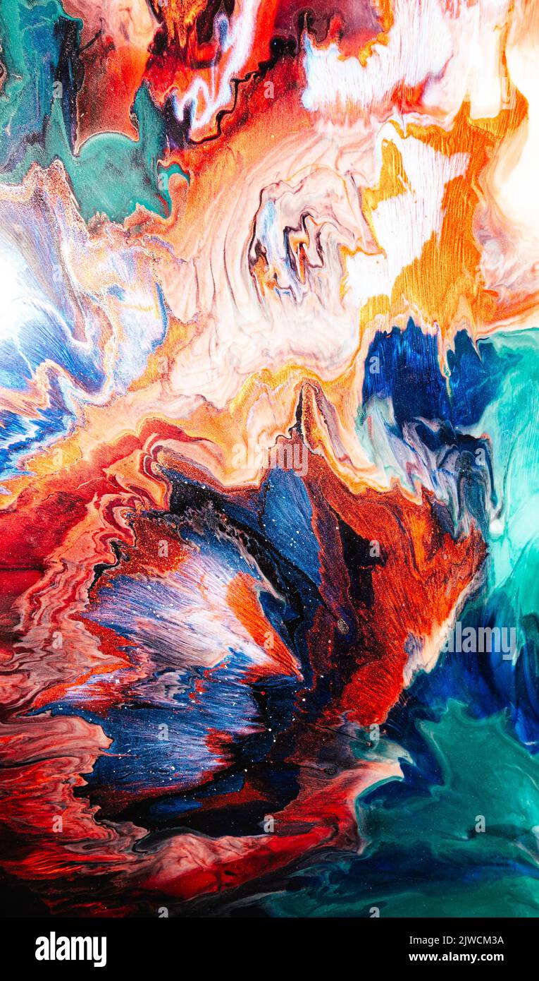 colore splash alcol inchiostro acqua marmo texture Foto Stock