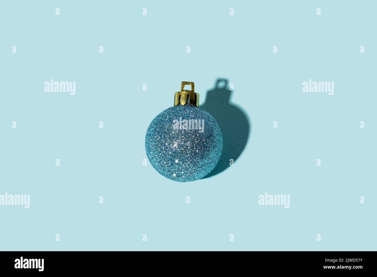 natale bauble inverno vacanze decorazione rotondo blu Foto Stock