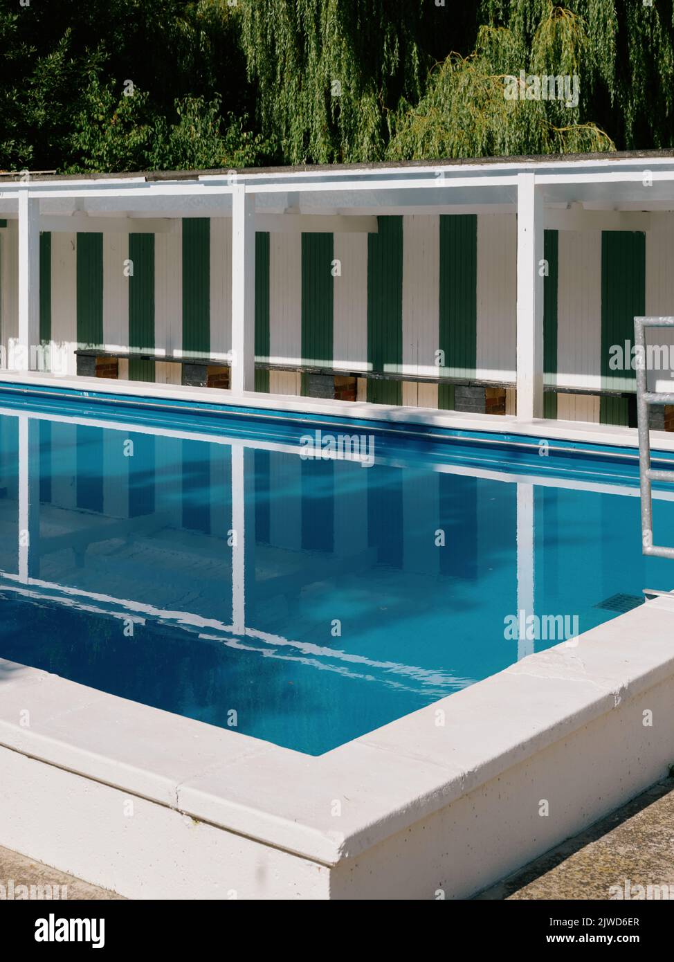Sheeps Green Learner piscina e spogliatoi a Cambridge Cambridgeshire Inghilterra Regno Unito Foto Stock