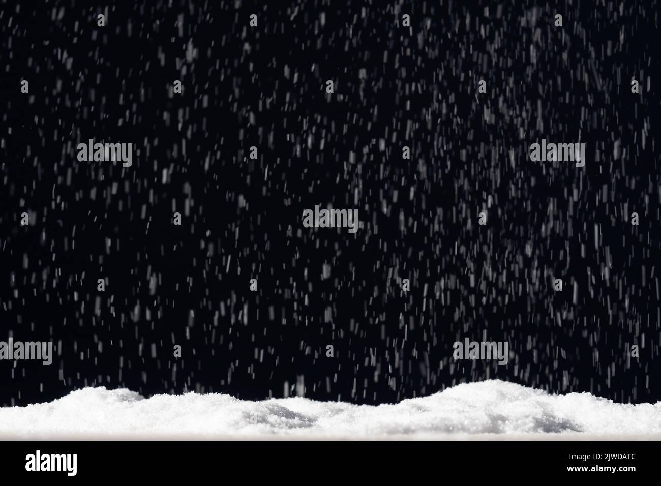 natale sfondo festa invito neve nero Foto Stock