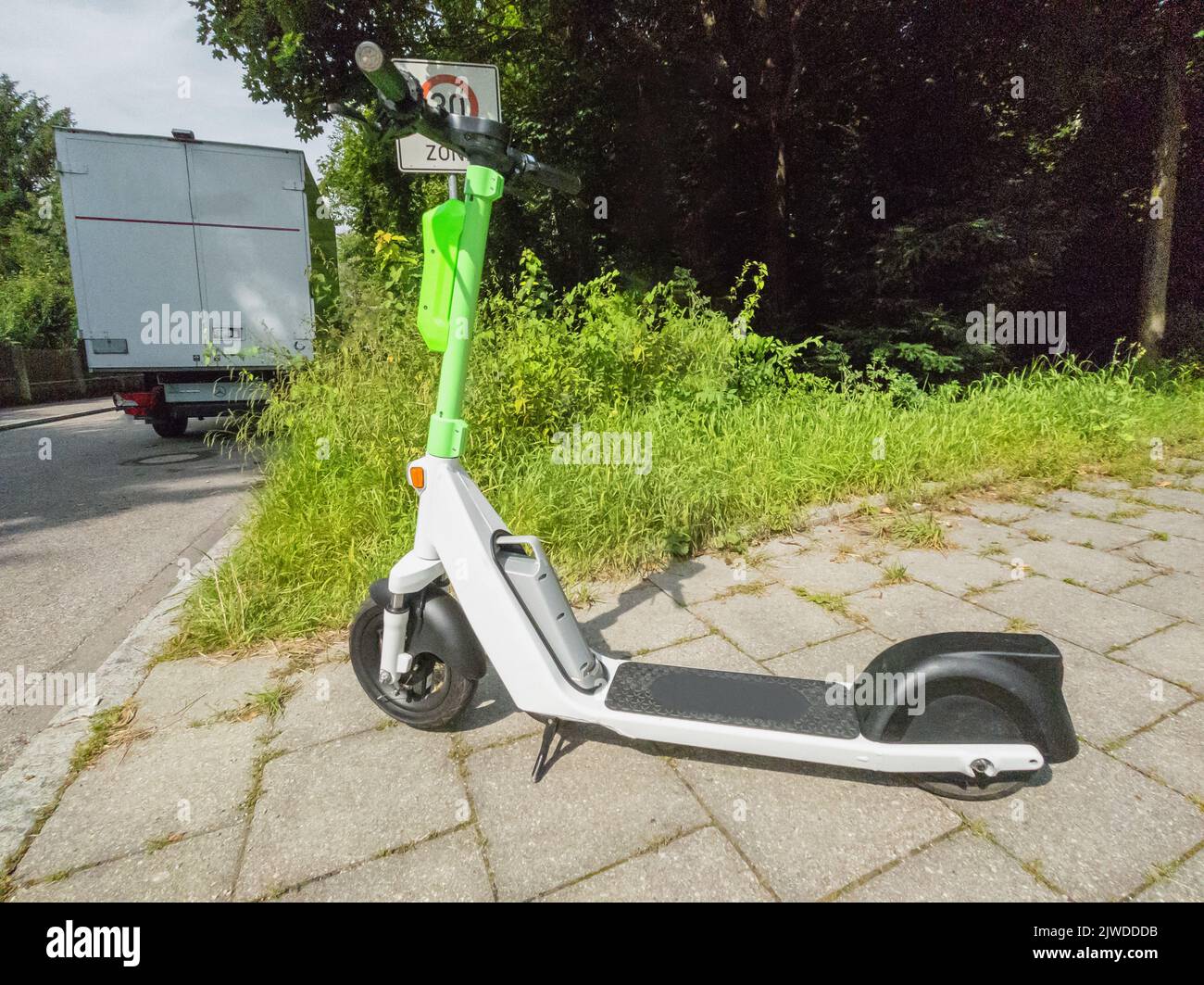 uno scooter pronto all'uso Foto Stock