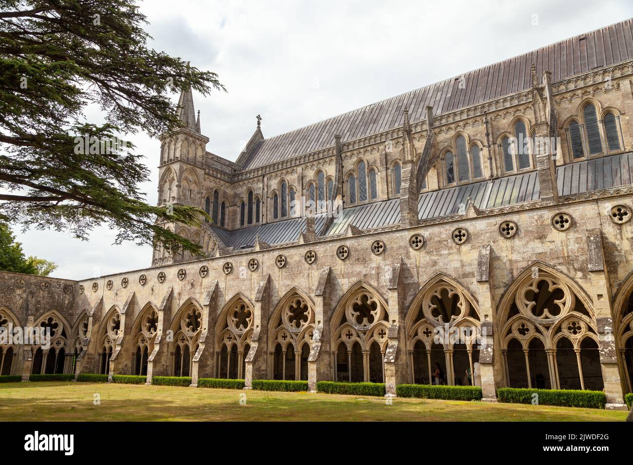 La Cattedrale di Salisbury chiostri Foto Stock