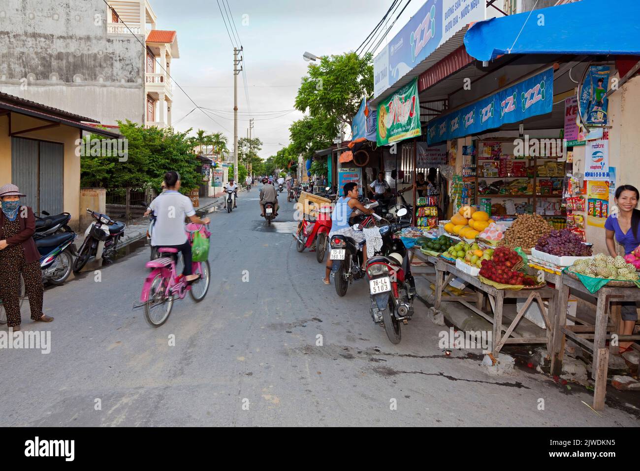 Villaggio di Nam Hai vicino ad Hai Phong, Vietnam Foto Stock