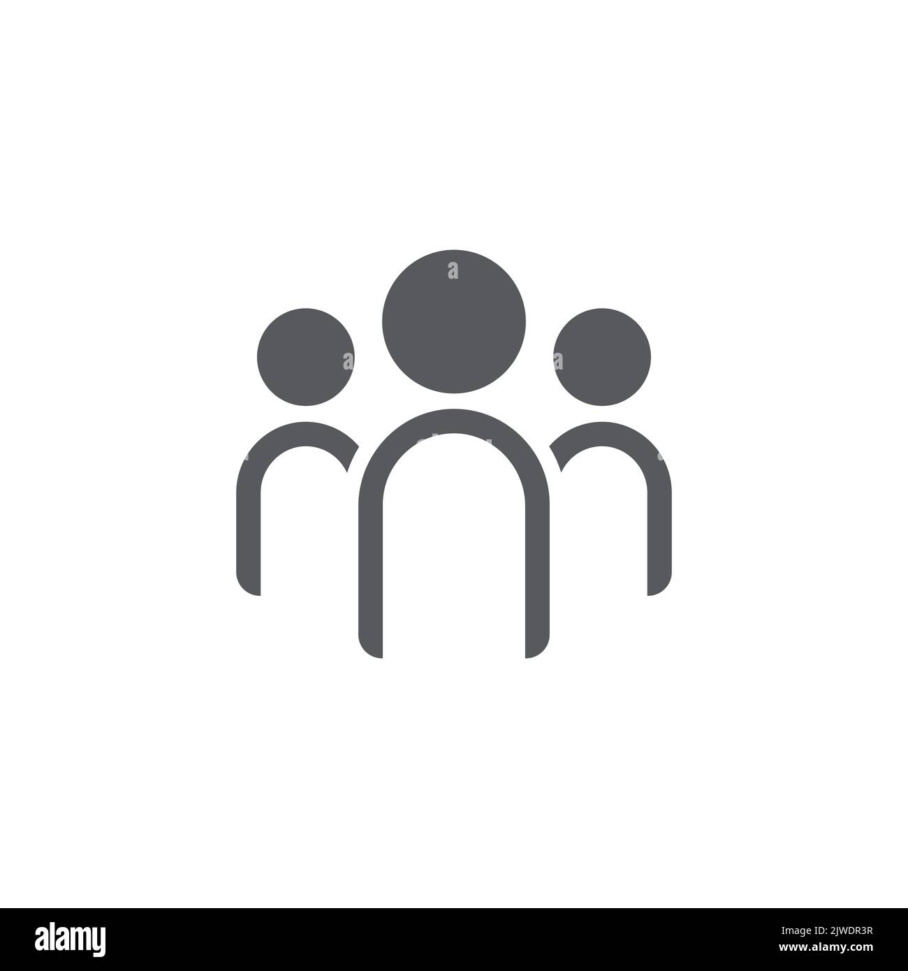 Icona di persone lineare, team leader icona, team leader icon illustrazione, team leader icona vettore semplice e moderno design lineare. Simbolo di Piana Illustrazione Vettoriale